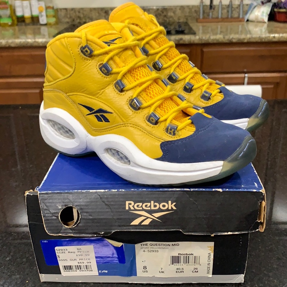 Original Reebok Allen Iverson All Star Game 2000 The Question Mid Size 8.
